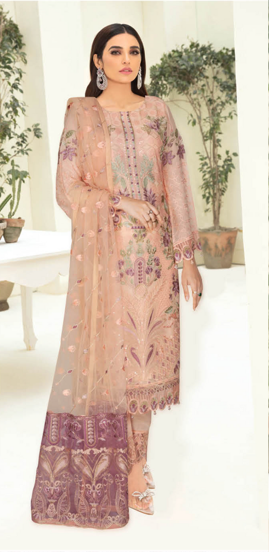 Pink Nayab by Ramsha Chiffon Ladies Suit