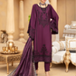 Dark Purple Bakoor Linen Ladies Suit