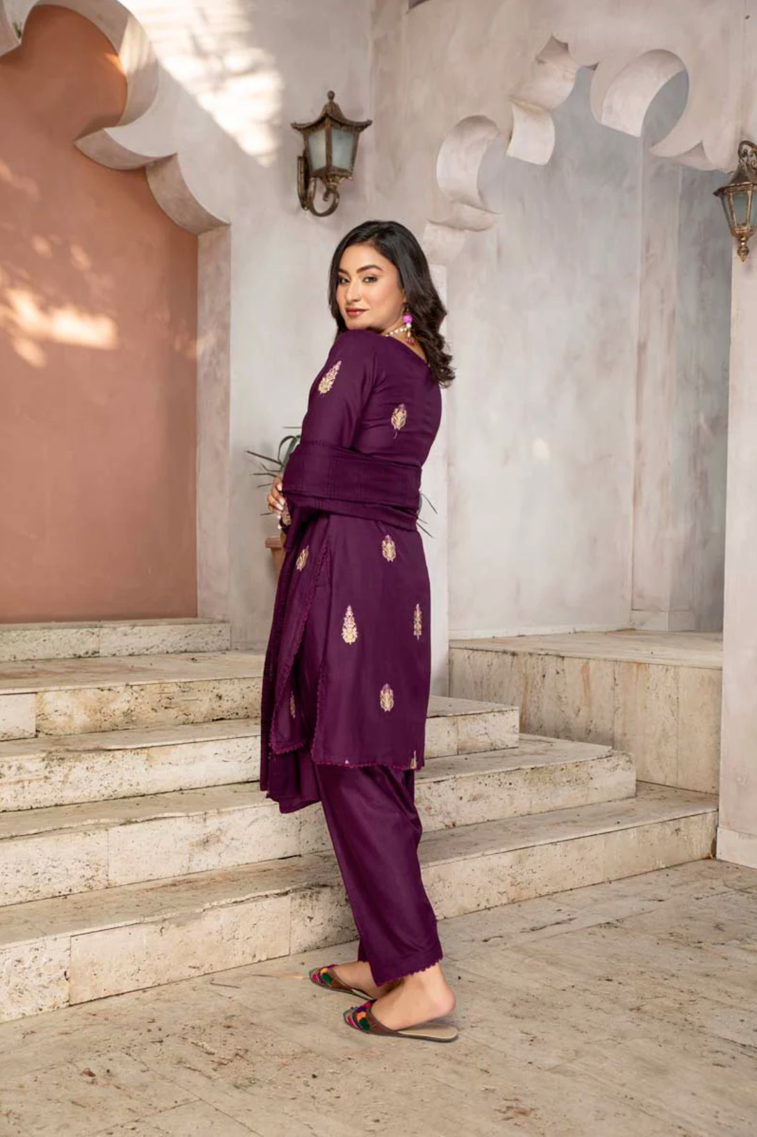 Purple Umang Dhanak Ladies Suit
