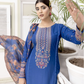 Blue 'Maahi' Dhanak Ladies Suit