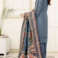 Slate Blue 'Maahi' Dhanak Ladies Suit