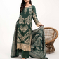 Dark Green Sana Safinaz Design Linen Ladies Suit