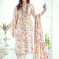 Light Peach 'S Prints' Dhanak Ladies Suit