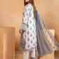 Light Grey Munira Designer Slub Linen Ladies Suit