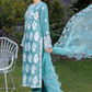 Teal Green 'Orchid' Linen Ladies Suit