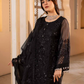 Black 'Charcoal Black' Dastan Luxury Chiffon Ladies Suit