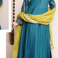 Dark Teal Blue Maria B Design Pure Cotton Ladies Suit