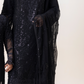 Black 'Dastaan' Chiffon Ladies Suit