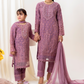 Lilac Pink 'Dastaan' Chiffon Girls Suit