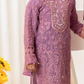 Lilac Pink 'Dastaan' Chiffon Girls Suit