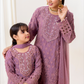 Lilac Pink 'Dastaan' Chiffon Girls Suit