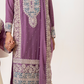 Purple Lilac 'Naqsh' Chiffon Ladies Suit