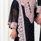 Black 'Naqsh' Chiffon Girls Suit