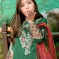 Green Luxury Lawn Girls Suit