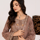 Brown 'Satrangi' Luxury Chiffon Ladies Suit