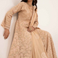 Dusty Beige Gold 'Satrangi' Luxury Chiffon Ladies Suit