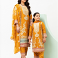 Mustard Yellow Orange 'Roshni' Chiffon Ladies Suit