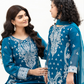 Blue 'Rang Ja' Chiffon Ladies Suit