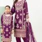 Purple Plum 'Dil Ki Dhadkan' Chiffon Girls Suit