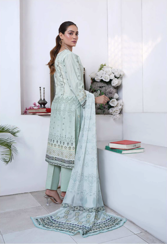 Mint Green 'Zartaaj' Cotton Ladies Suit