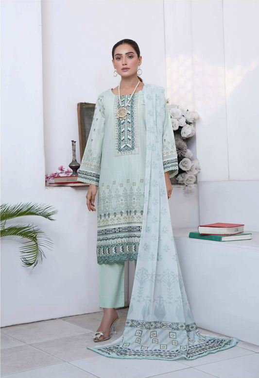 Mint Green 'Zartaaj' Cotton Ladies Suit