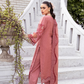 Dusty Red Luxury Jacquard Lawn Ladies Suit