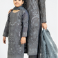 Dark Grey 'Anmol' Banarsi Cotton Girls Suit