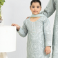 Grey 'Anmol' Banarsi Cotton Girls Suit