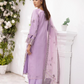 Purple Lilac 'Noor' Organza Ladies Suit