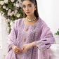 Purple Lilac 'Noor' Organza Ladies Suit