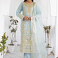 Blue 'Noor' Organza Ladies Suit