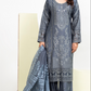 Dark Grey Viscose Ladies Suit