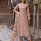 Light Dusty Brown 'Pari Lux' Cotton Ladies Suit