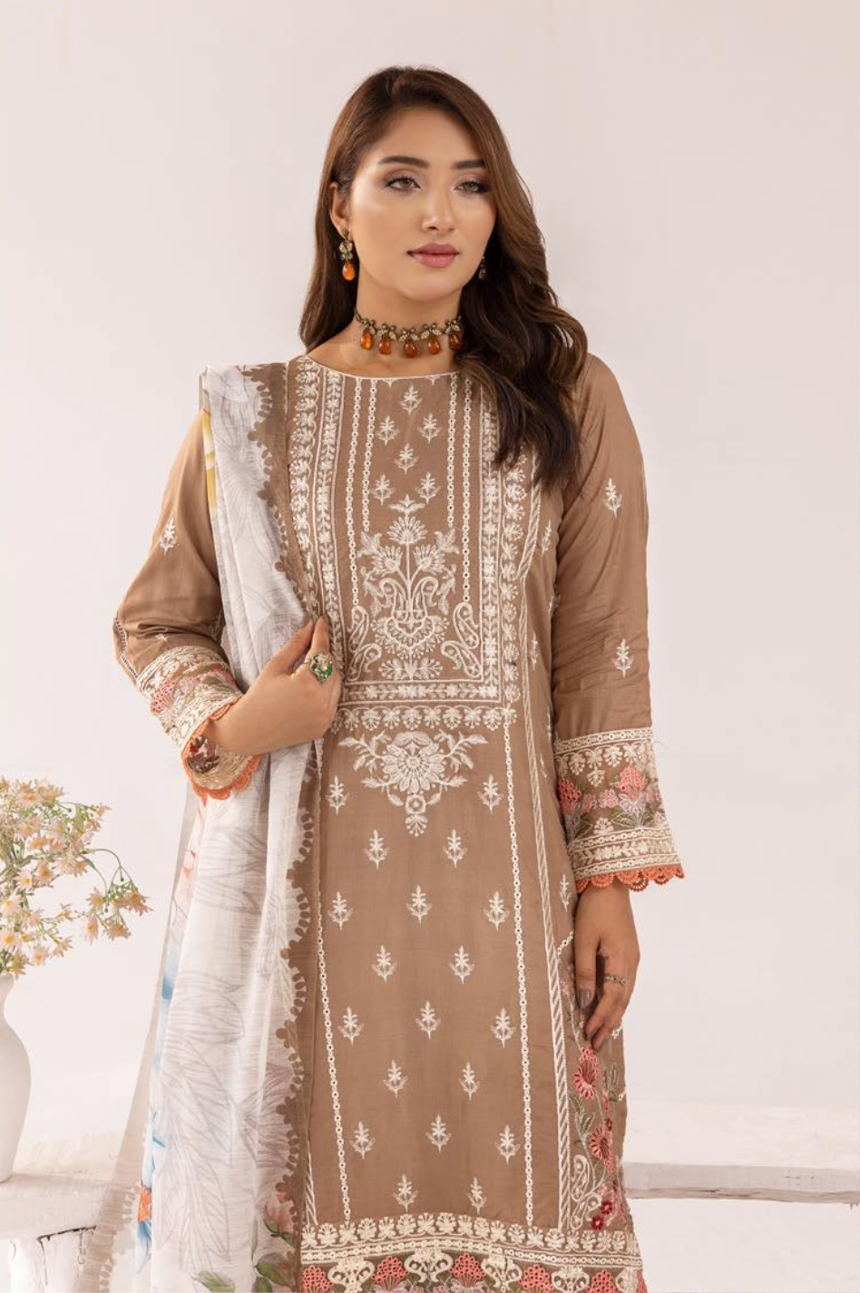 Gold Brown 'Sasha Lux' Viscose Ladies Suit