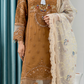 Gold Brown 'Jugnu' Maria B Inspired Chiffon Ladies Suit