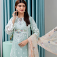 Light Teal 'Jugnu' Maria B Inspired Chiffon Ladies Suit