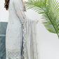 Grey 'Aliza' Chiffon Ladies Suit