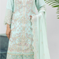 Light Teal 'Aliza' Chiffon Ladies Suit