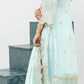 Light Teal 'Aliza' Chiffon Ladies Suit