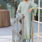 Teal Blue 'La Roza' Flossie Chiffon Ladies Suit