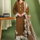 Olive Brown 'Pareezay' Dhanak Ladies Suit