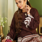 Dark Brown 'Pareezay' Dhanak Ladies Suit