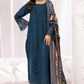 Dark Teal Blue 'Aafreen' Dhanak Ladies Suit