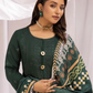 Dark Green 'Aafreen' Dhanak Ladies Suit