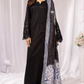 Black 'Aafreen' Dhanak Ladies Suit