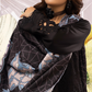 Black 'Aafreen' Dhanak Ladies Suit