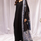 Black 'Aafreen' Dhanak Ladies Suit