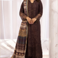 Dark Brown 'Aafreen' Dhanak Ladies Suit