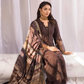 Dark Brown 'Aafreen' Dhanak Ladies Suit