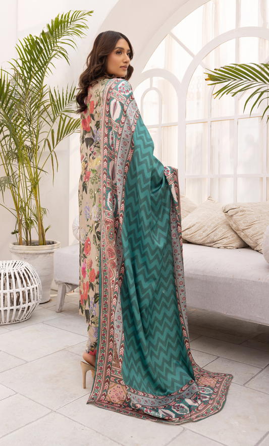 Light Brown Gold 'Bliss' Khaddar Ladies Suit